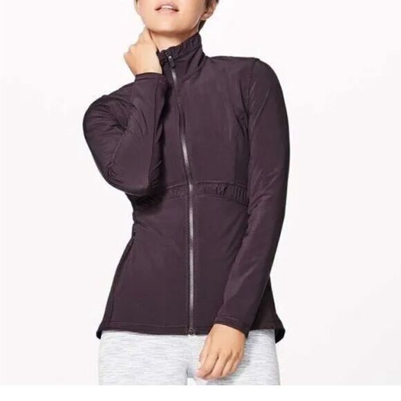 Lululemon athletica around Trip “wine” jacket size 10 - Picture 1 of 10